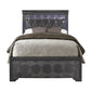 Shaker - 5 Pieces Bedroom Set With Crystal Inspired Tufted Headboard And LED Lighting - Furniture Home Direct