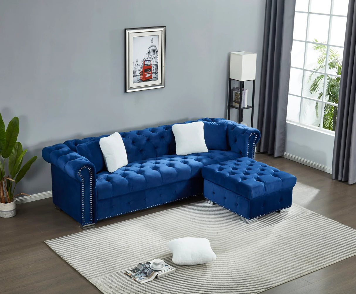 4 Seater Oversized L Shaped Reversible Sectional Sofa - Furniture Home Direct