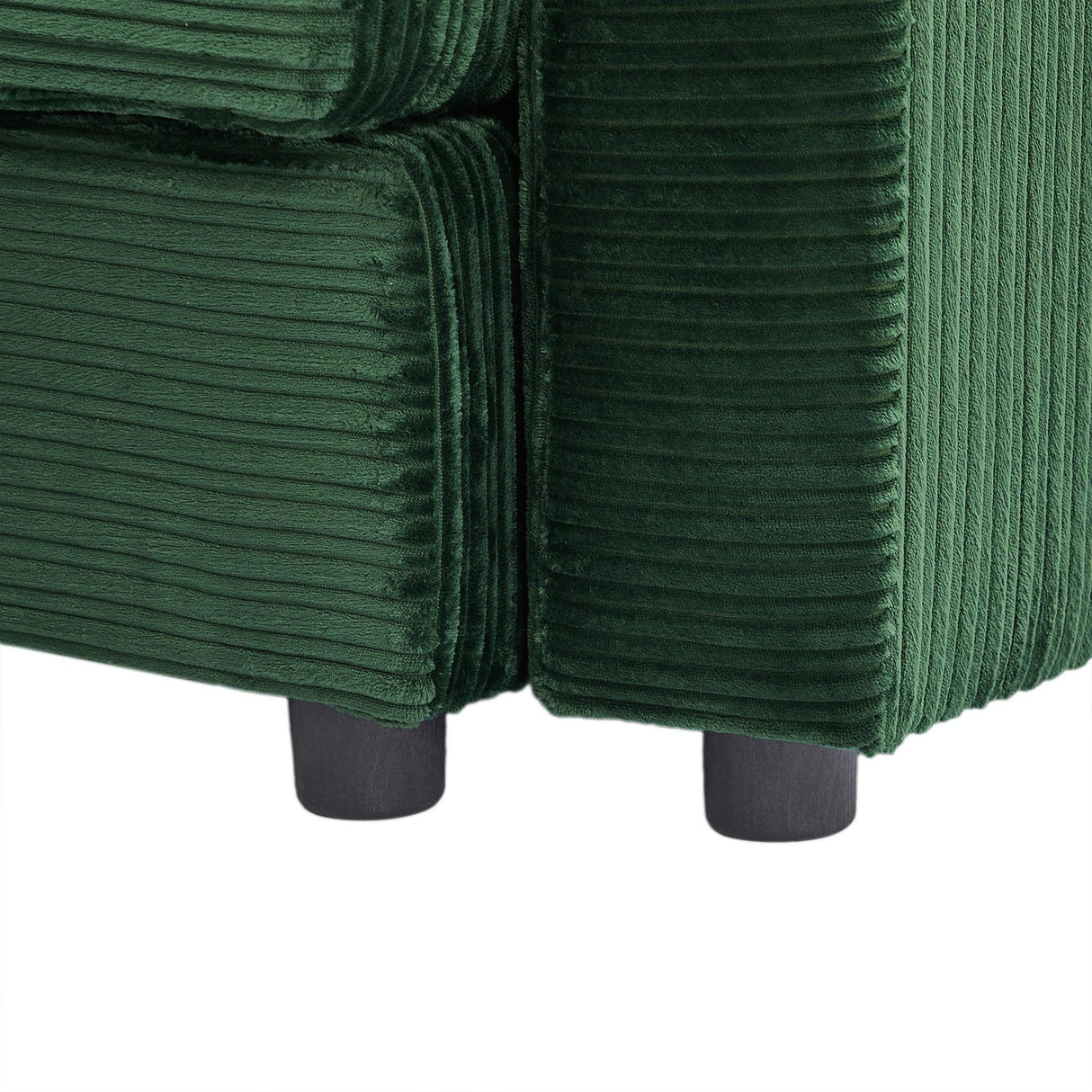 Sofa and Ottoman With Storage, Two USB Ports, Two Cup Holders and Phone Holder - Green - Furniture Home Direct
