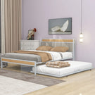 Platform Bed Frame With Trundle, USB Ports And Slat Support, No Box Spring Needed - Furniture Home Direct