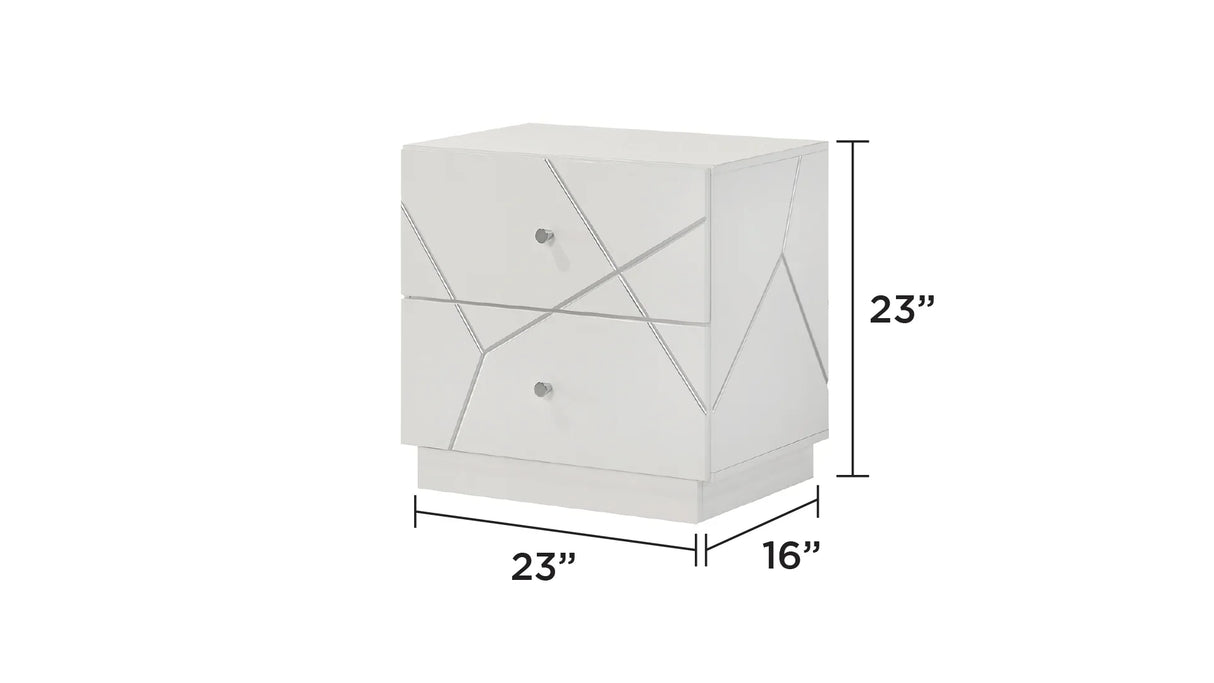 Bedroom Set Queen Bed Dresser Mirror Nightstand White - Furniture Home Direct
