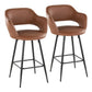 Margarite - Contemporary Fixed Height Counter Stool With Square Footrest (Set of 2) - Furniture Home Direct