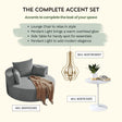 Living Room Bundle - Large Chair + Pendant Light + Side Table - Furniture Home Direct
