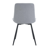 Dining Chair Set Modern Light Upholstered Fabric Chairs Gray - Furniture Home Direct