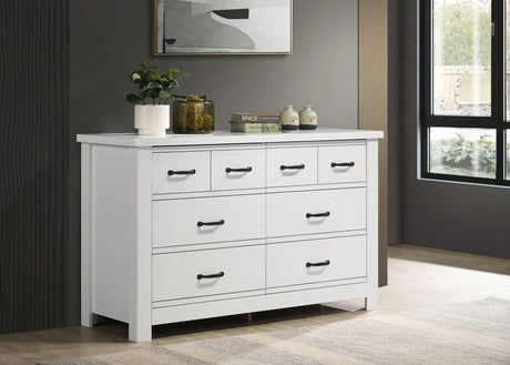 Cassini - 6 Drawer Dresser - White - Furniture Home Direct
