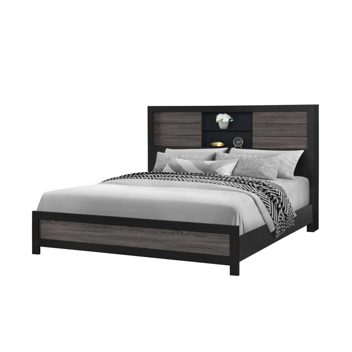 Soluto - Bed With Bookcase Headboard - Furniture Home Direct