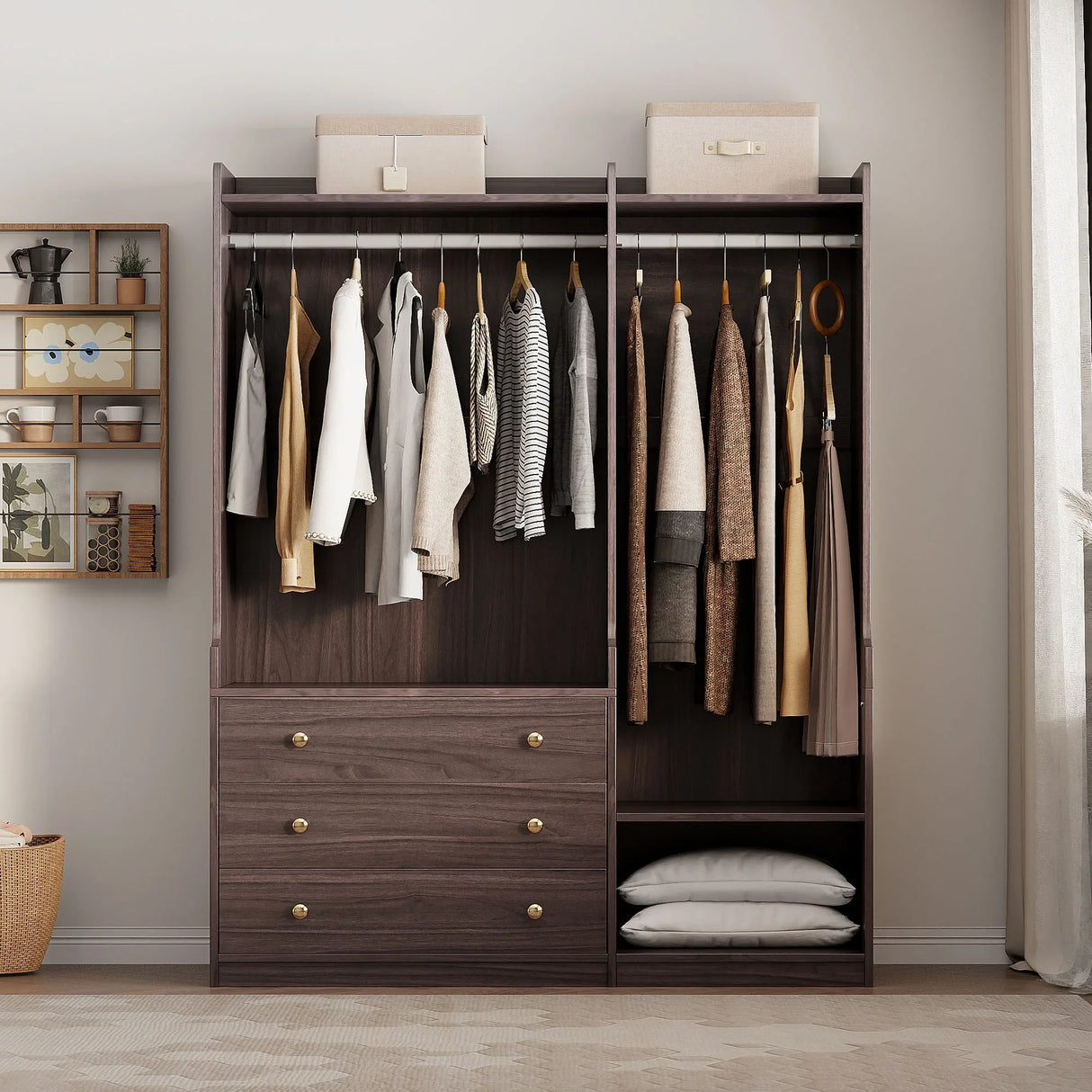 Open Wardrobe Storage For Bedroom - Furniture Home Direct