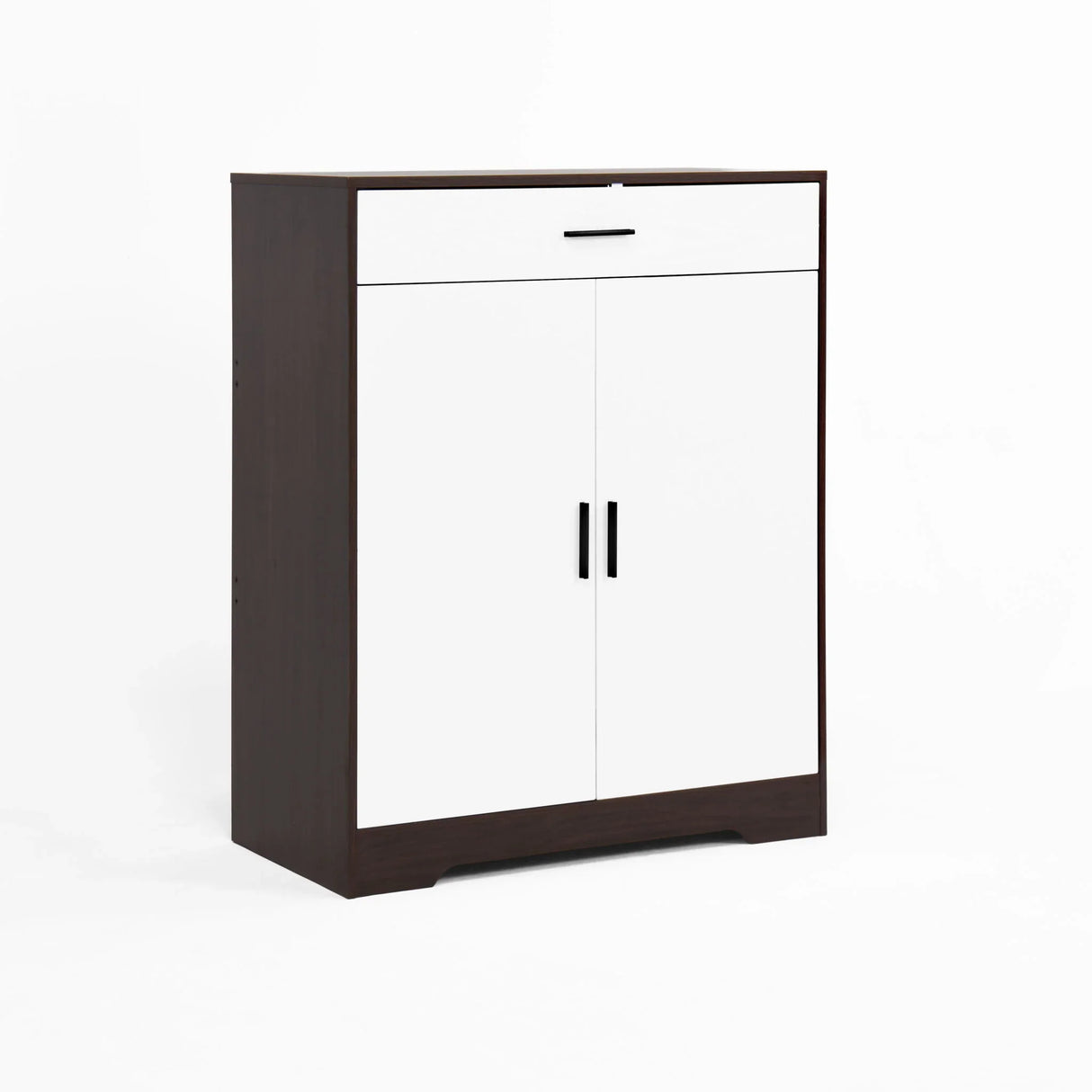 Freestanding Wooden Shoe Cabinet, 4 Tier Organizer With Drawer - Furniture Home Direct