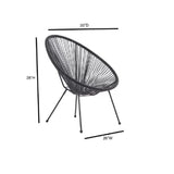 Outdoor Conversation Set With Ergonomic Lounge Chairs And Tempered Glass Table