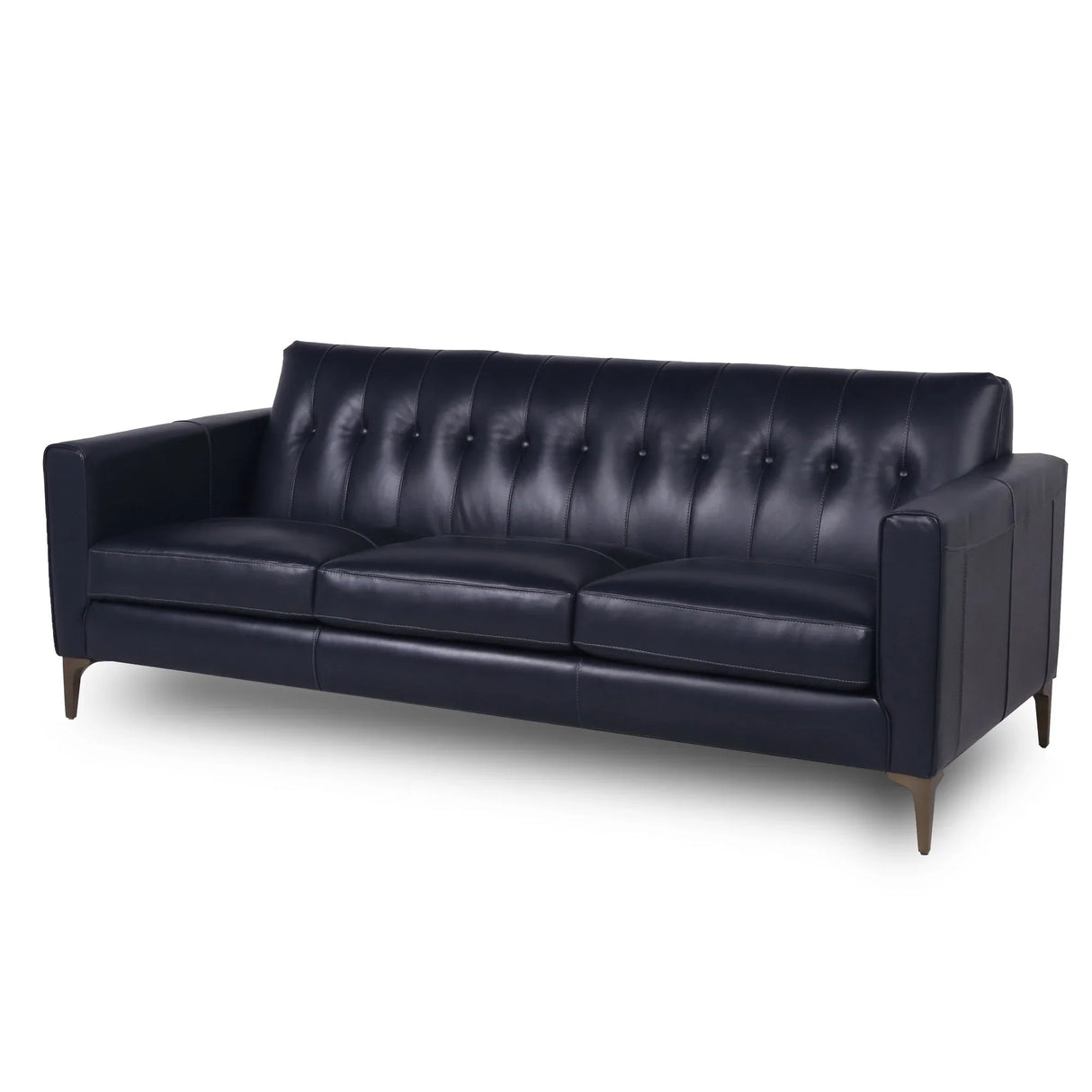 Mid-Century Tufted Leather Sofa - Furniture Home Direct