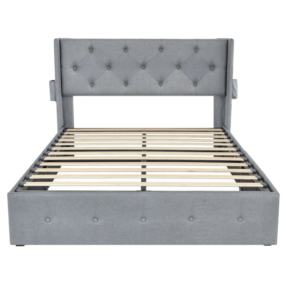 Bed With Gas Lift Storage, USB Ports - Furniture Home Direct