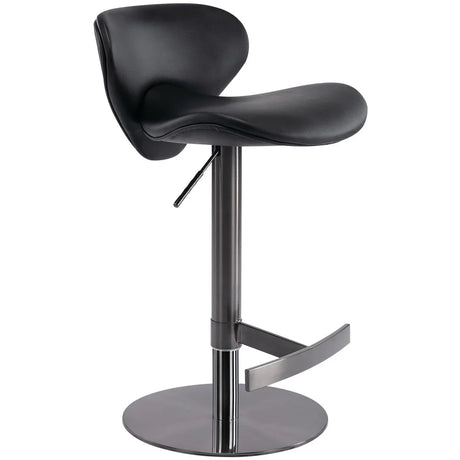 Titanium Stainless Steel Bar Stool, Swivel Adjustable Height For Kitchen Counter And Dining Room - Furniture Home Direct