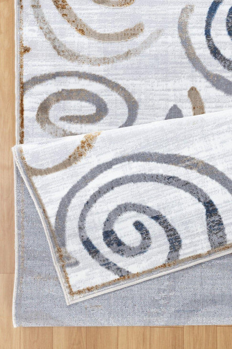 Nova - 2'7" X 7' Area Rug - Multi / White - Furniture Home Direct