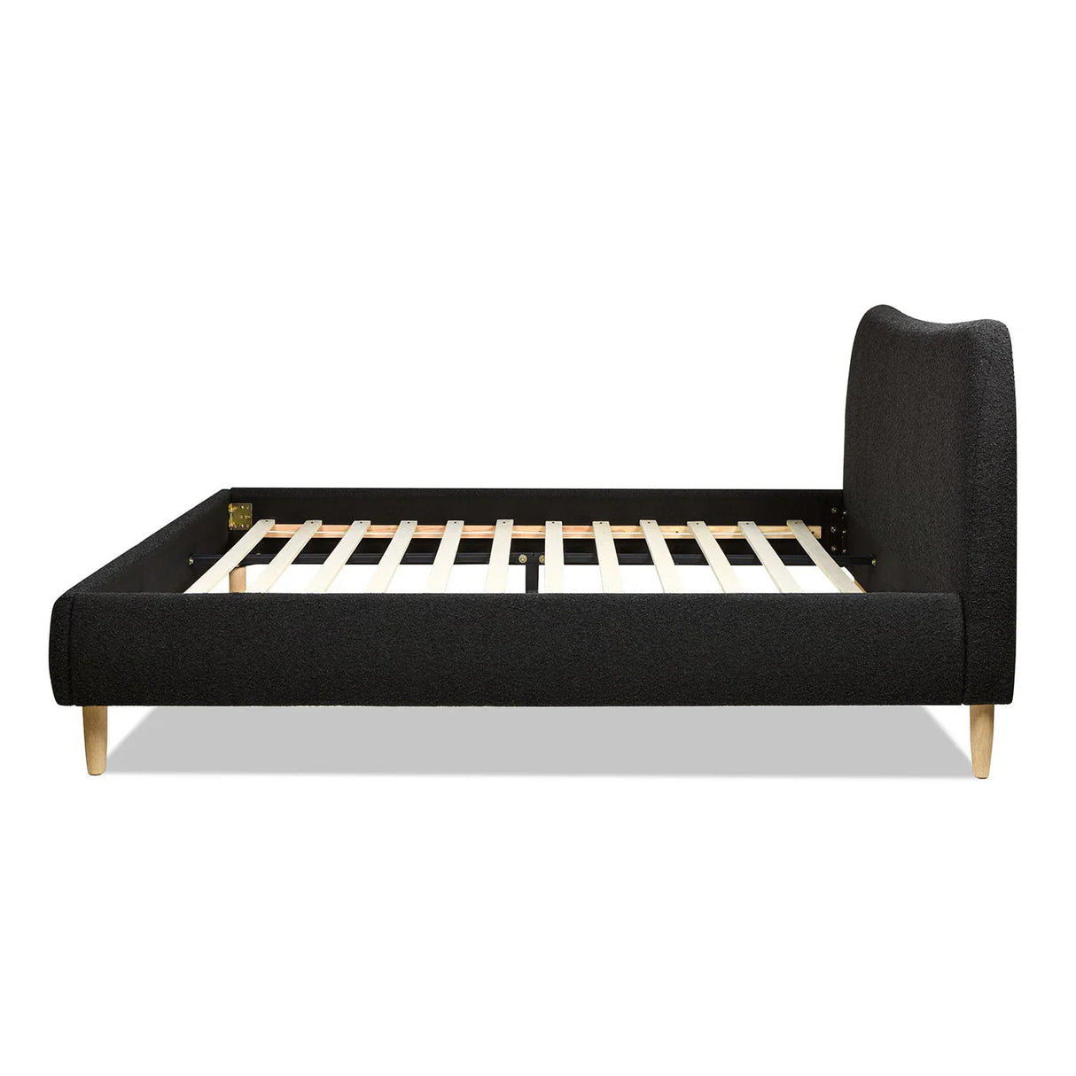 Roman - Curved Headboard Upholstered Platform Bed - Furniture Home Direct