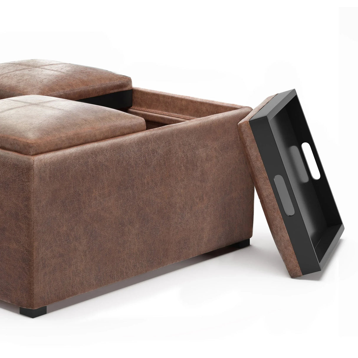 Avalon - Square Coffee Table, Storage Ottoman - Furniture Home Direct