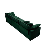 Sofa and Loveseat Set - Green Corduroy Fabric - Furniture Home Direct