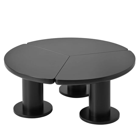 Round Petal Shaped Coffee Table With 3 Thick Legs - Furniture Home Direct