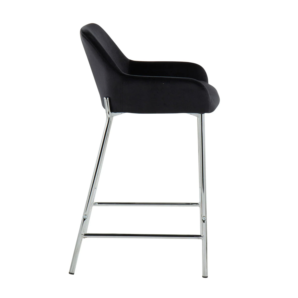 Daniella - Contemporary Fixed Height Counter Stool With Metal Legs (Set of 2) - Furniture Home Direct