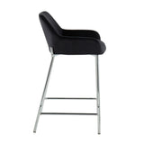 Daniella - Contemporary Fixed Height Counter Stool With Metal Legs (Set of 2) - Furniture Home Direct