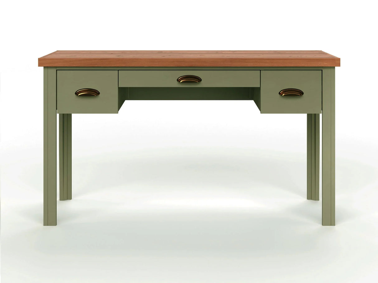 Vineyard - Writing Desk - Sage Green And Fruitwood - Furniture Home Direct