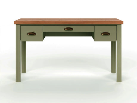 Vineyard - Writing Desk - Sage Green And Fruitwood - Furniture Home Direct