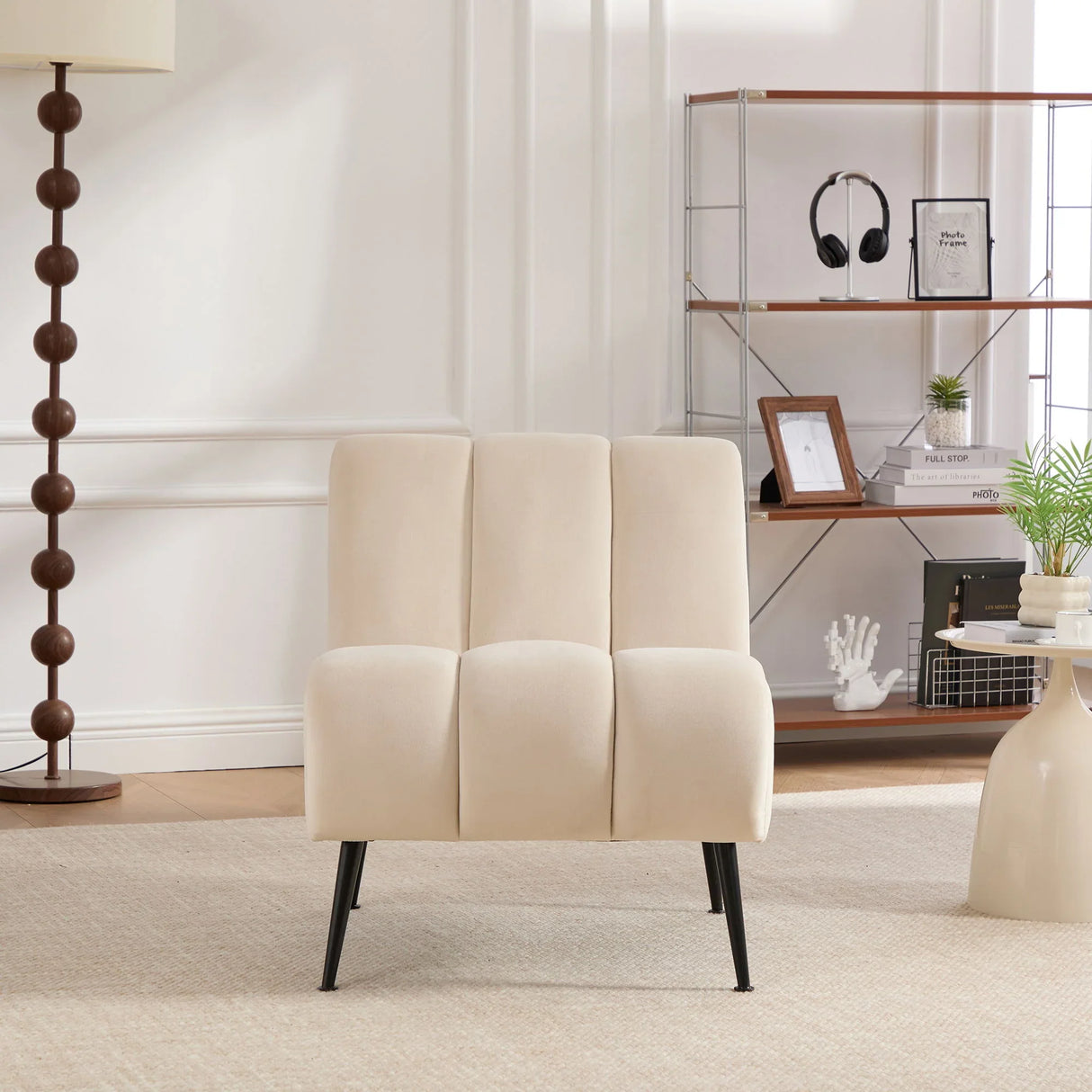 Upholstered Armless Chair For Living Room - Furniture Home Direct