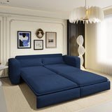 Sleeper Pull Out Sofa Bed, 3 In 1 Convertible Chaise Lounge - Furniture Home Direct