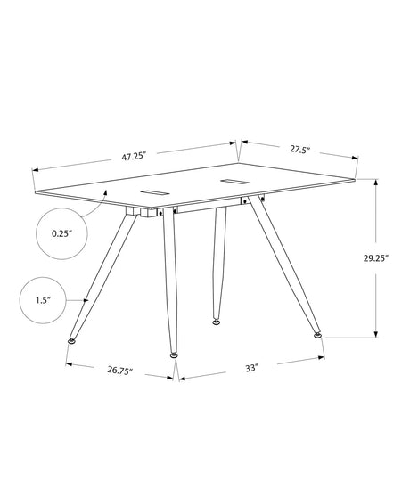 Computer Desk For Home Office, Laptop, Tempered Glass, Contemporary & Modern - White - Furniture Home Direct