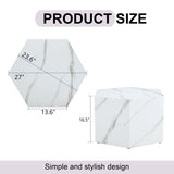 Modern Coffee Table With Complex Texture Patterns, Stylish And Durable Design - White - Furniture Home Direct