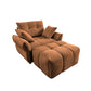 Ergonomic Single Seater Sofa With Ottoman, High Resilience Support Cushions - Furniture Home Direct