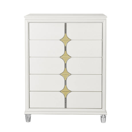 Uriuni - Chest - Gold / White - Furniture Home Direct
