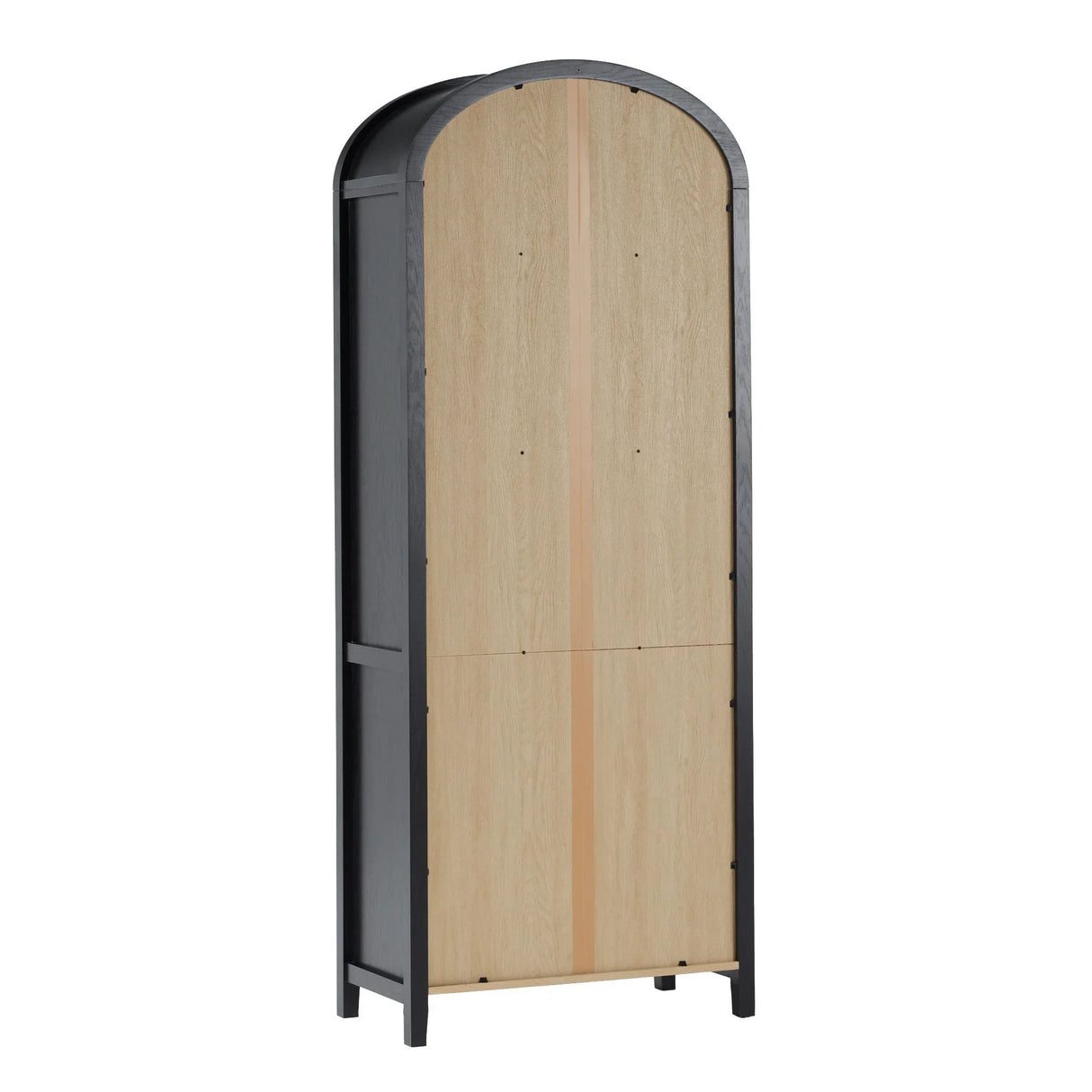 Modern 3 Shelf Open Arched Bookcase Cabinet - Furniture Home Direct
