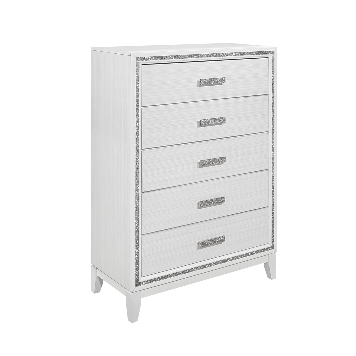 King Bedroom Set 5 Piece Modern Classic Bright White - Furniture Home Direct