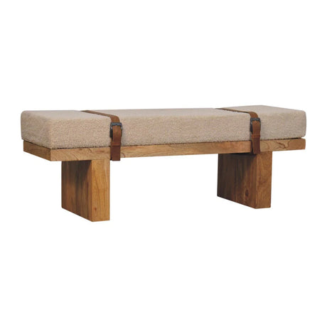 Belmont - Boucle Bench - Oak - Furniture Home Direct