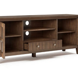 Acadian - TV Media Stand - Rustic Natural Aged Brown - Furniture Home Direct
