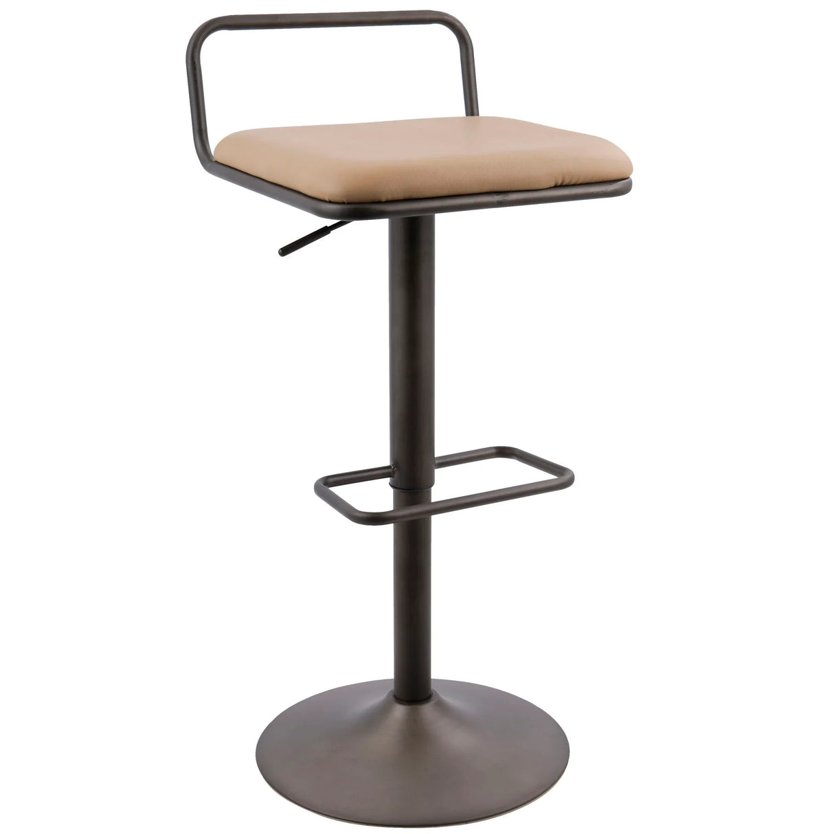 Beta - Industrial Barstool (Set of 2) - Camel - Furniture Home Direct
