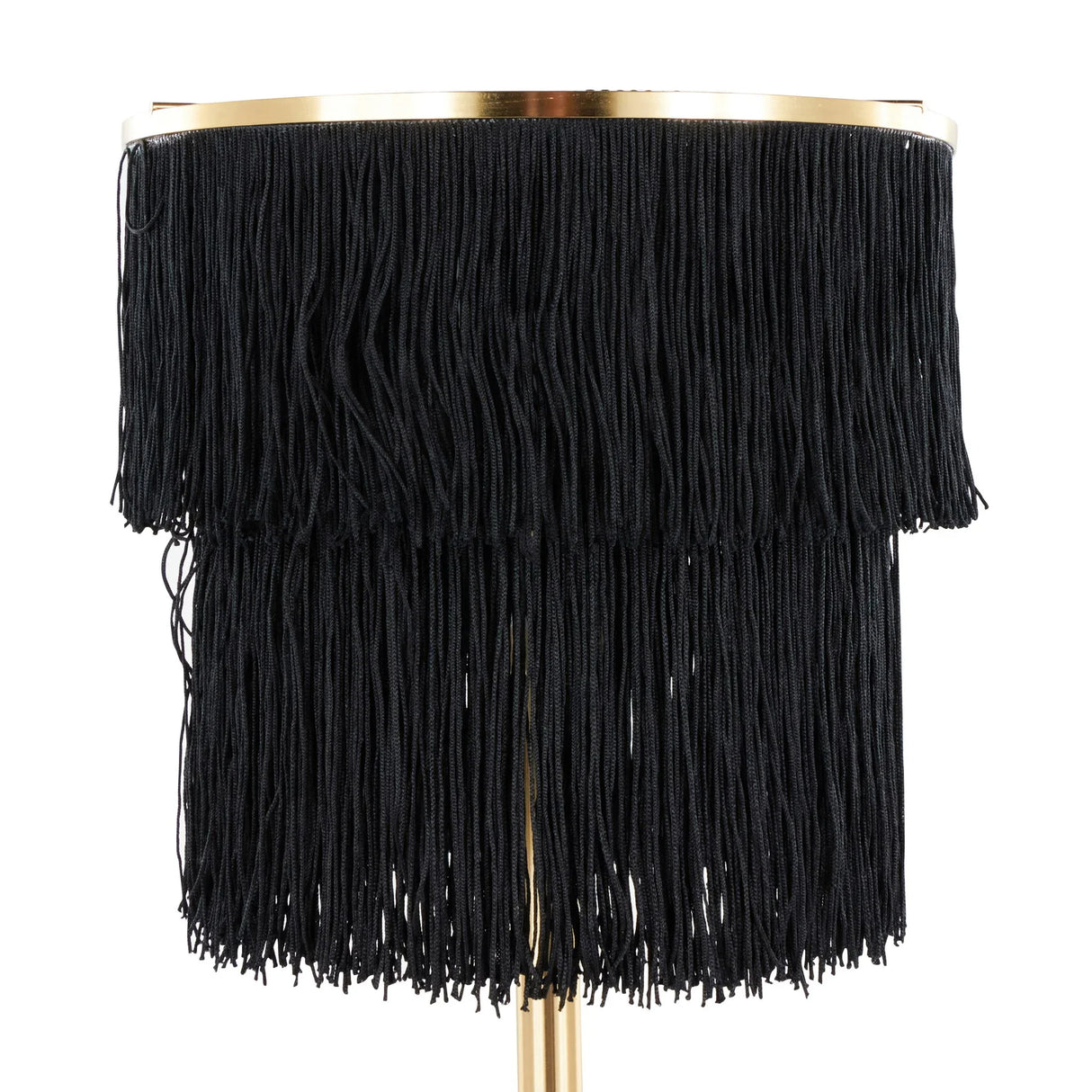 Fringe - Contemporary Buffet Lamp (Set of 2) - Royal Gold / Black Fringe - Furniture Home Direct