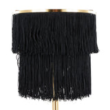 Fringe - Contemporary Buffet Lamp (Set of 2) - Royal Gold / Black Fringe - Furniture Home Direct
