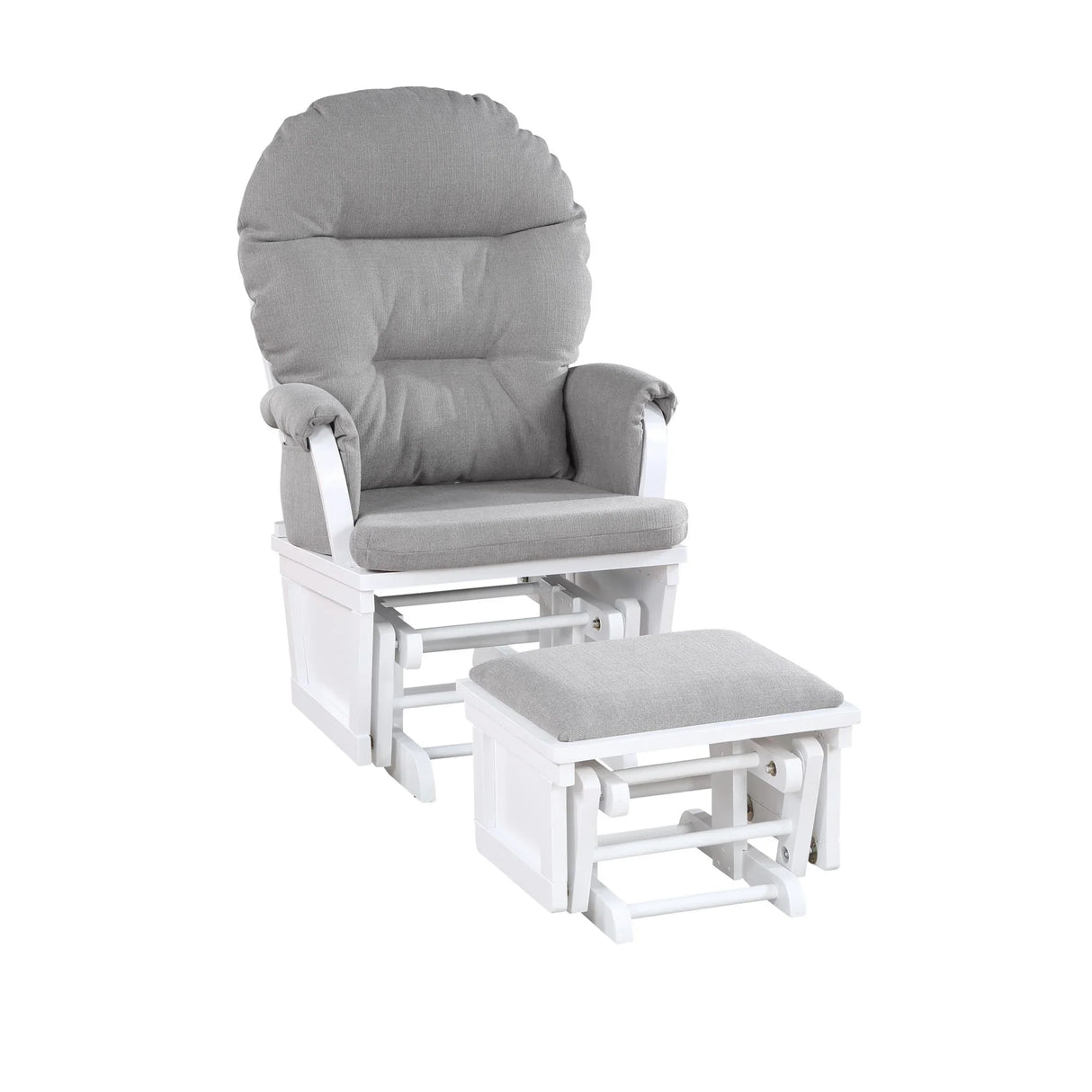 Madison - Glider & Ottoman - White Base - Furniture Home Direct