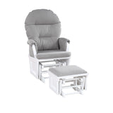 Madison - Glider & Ottoman - White Base - Furniture Home Direct