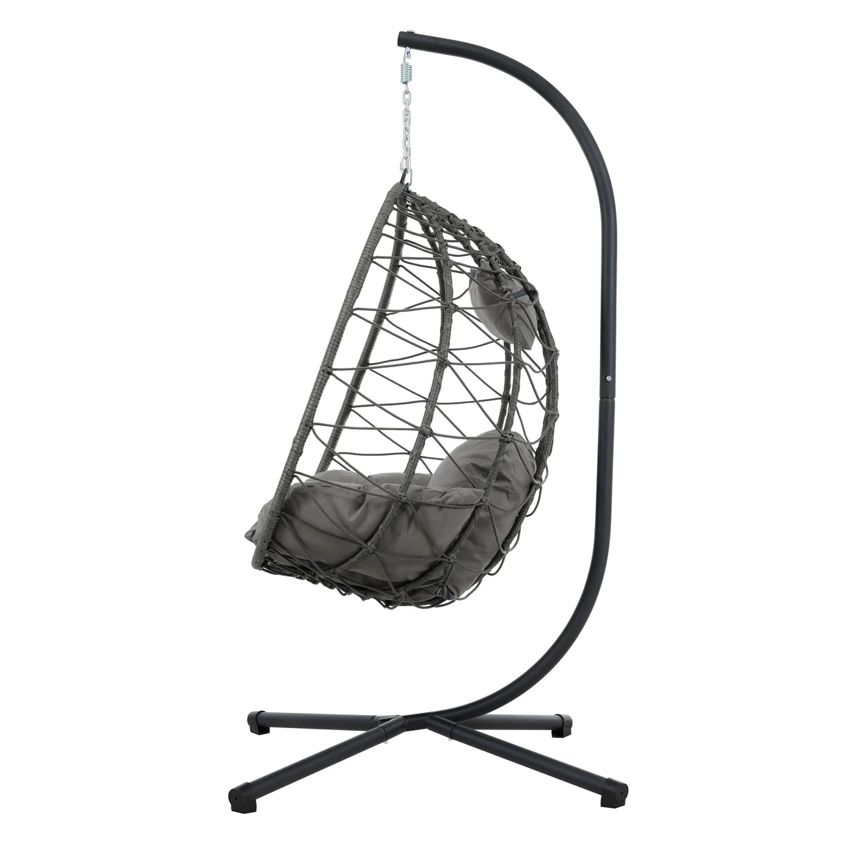 Outdoor Egg Chair With Stand - Dark Gray - Furniture Home Direct