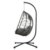 Outdoor Egg Chair With Stand - Dark Gray - Furniture Home Direct