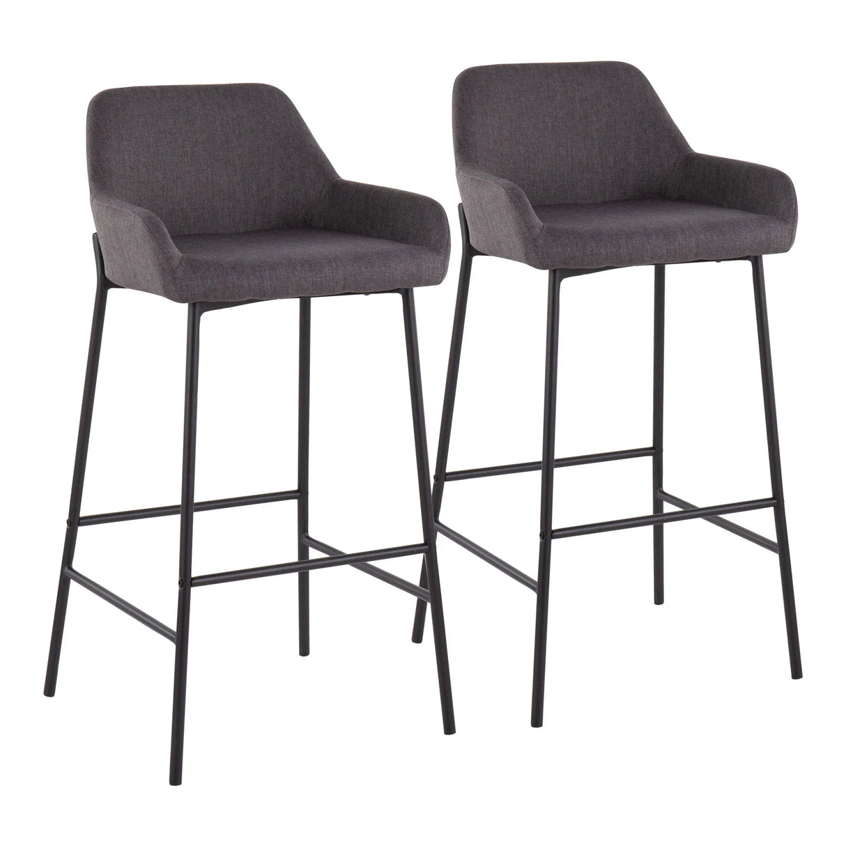 Daniella - Industrial Fixed Height Bar Stool (Set of 2) - Furniture Home Direct