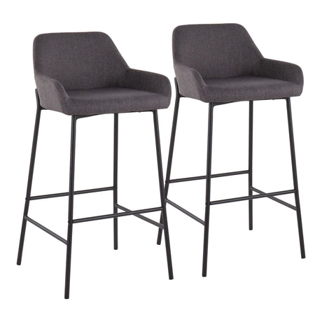 Daniella - Industrial Fixed Height Bar Stool (Set of 2) - Furniture Home Direct