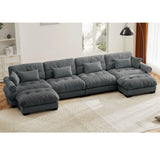 Super Comfort Oversized Modular Sectional Sofa With Movable Ottoman - Furniture Home Direct