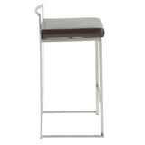 Fuji - Contemporary, Stackable Elegant Counter Stool (Set of 2) - Furniture Home Direct