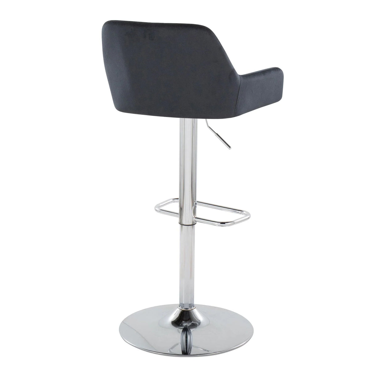 Daniella - Contemporary Adjustable Barstool With Swivel With Rounded Rectangle Footrest (Set of 2) - Furniture Home Direct