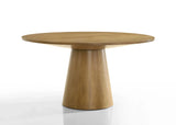 Jasper - Contemporary Round Dining Table With Black Finish Chairs - Furniture Home Direct