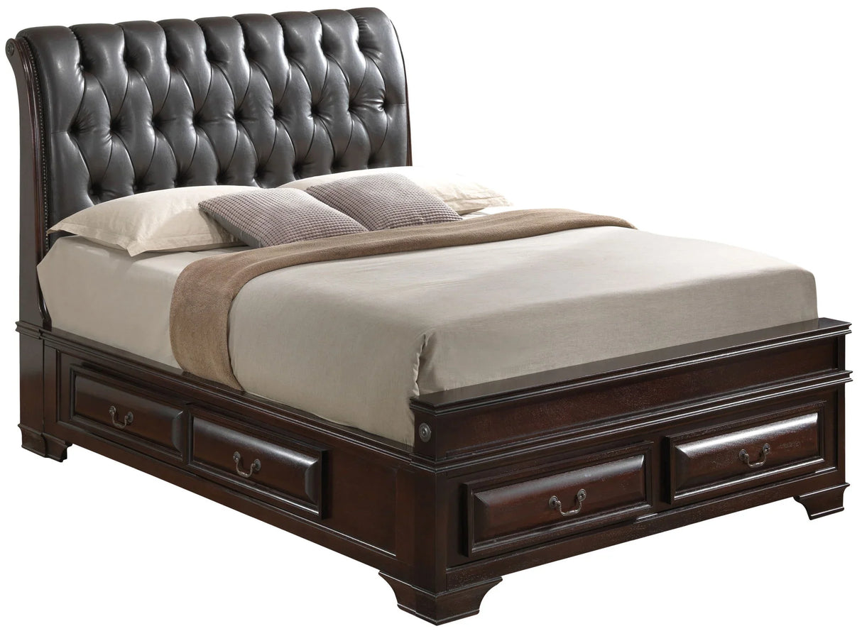 Storage Bed Elegant Transitional - Furniture Home Direct
