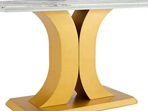 Modern Minimalist Dining With Imitation Marbled Glass Tabletop - Furniture Home Direct
